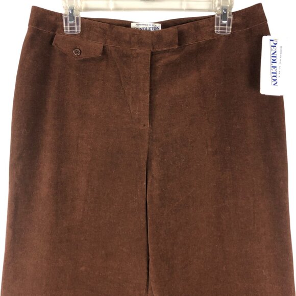 PENDLETON Wide Leg Brown Corduroy Pants, Size 10 - Picture 3 of 6